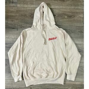 DARE D.A.R.E. Tan Long Sleeve Pullover Hoodie adult M to keep kids off drugs